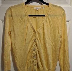 Vince Yellow Cashmere Very Soft Cardigan Beautiful